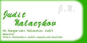 judit malaczkov business card